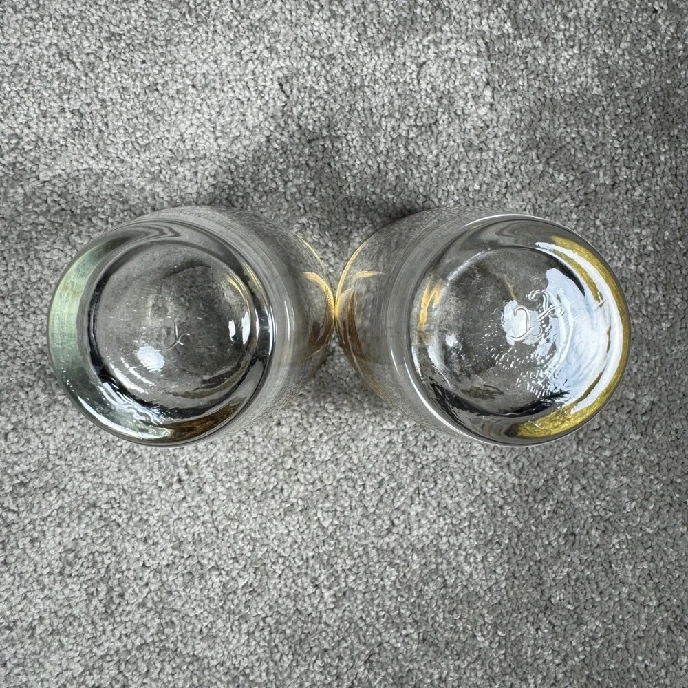 Libbey Highball Glasses Gold Leaf Mid Century‎ Modern Set of 2